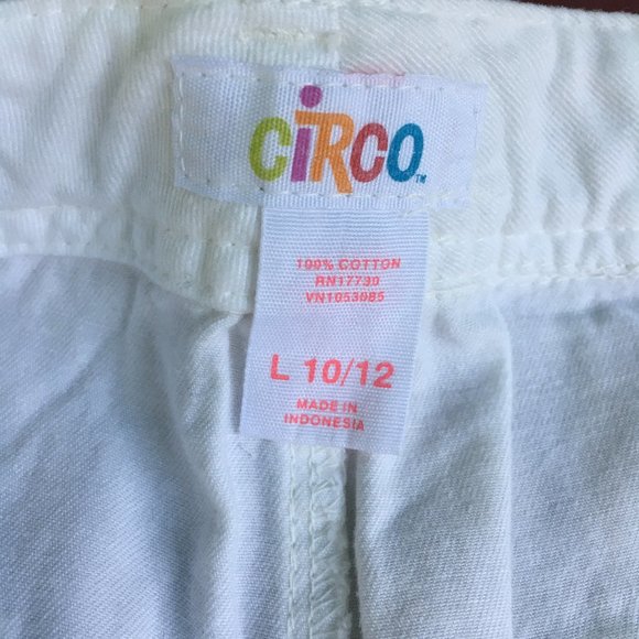 White 'Circo' Girl's Twill Shorts - Picture 4 of 4
